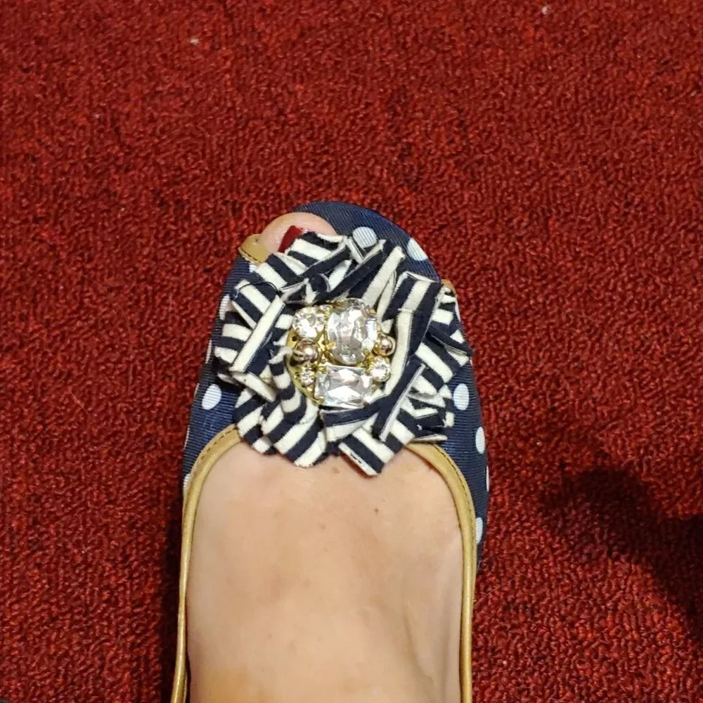 Gianni Bini rhinestones dots wedge